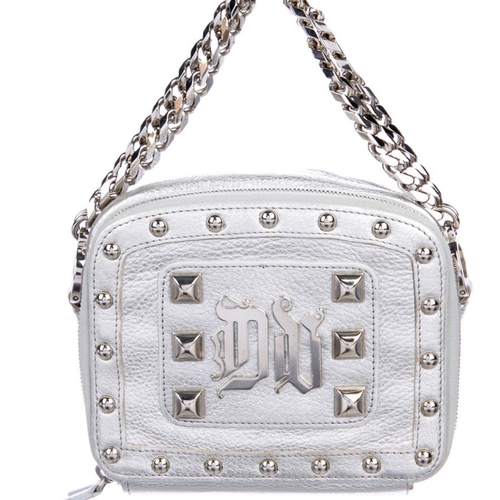 Versace Donatella Wristlet, Metallic Silver RARE - Picture 2 of 3